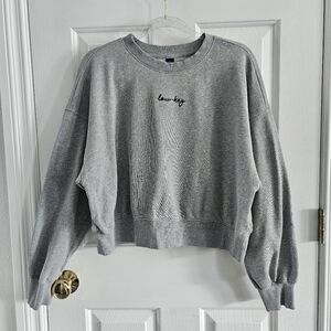 NWOT Old Navy 'Low Key' Embroidered Sweatshirt